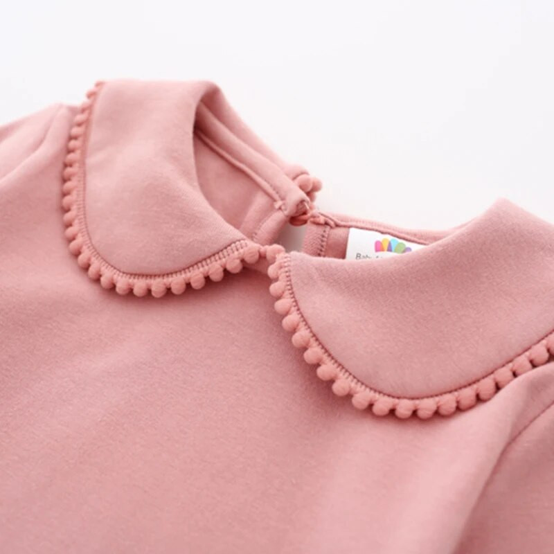 2024. Proljeće Jesen 2 3 4 6 8 10 godina Dječja odjeća za bebe Jednobojna jednobojna dječja dječja majica s dugim rukavima za djevojčice Basic T-Shirt