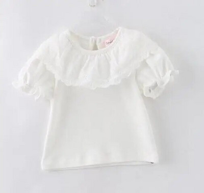 Tüdrukute särgid Kevad sügis Mood Ruffle pits Kael Beebi Tüdrukud Pluusid Pikad Varrukad Korea Topid Lapsed Lapsed Riided 0-24