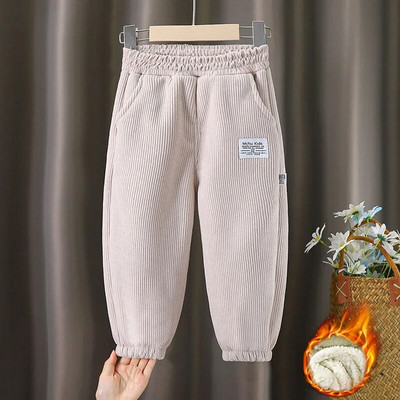 2-13 ani iarnă băieți pantaloni groși copii plus catifea pantaloni caldi copii bumbac căptușiți pantaloni lungi toamnă pantaloni sport casual