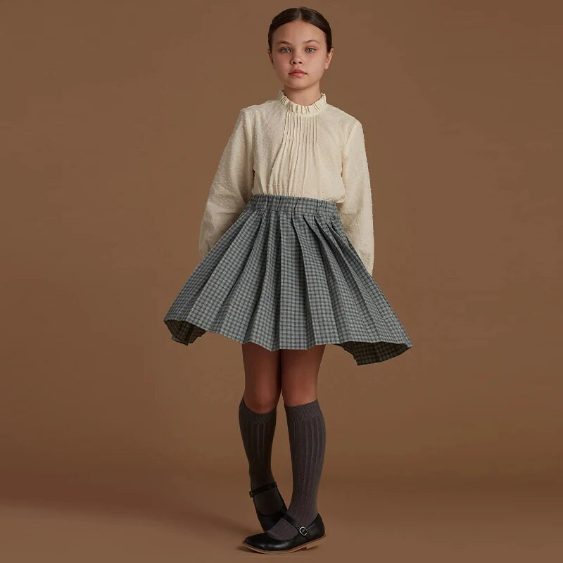 100% pamuk, bluza s okruglim izrezom i dugim rukavima za djevojčice, jesenska nova dječja elegantna bijela majica, dječja odjeća TZ347