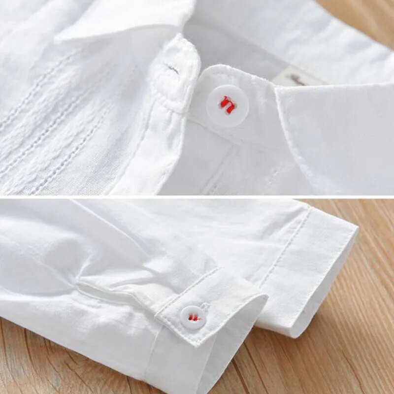 Nou ocazional Copii Bebeluși Fetițe Cămașă cu mânecă lungă de culoare pură pentru fete Cămașă de primăvară Copii Bebeluși Cămașă Haine pentru copii Cămașă