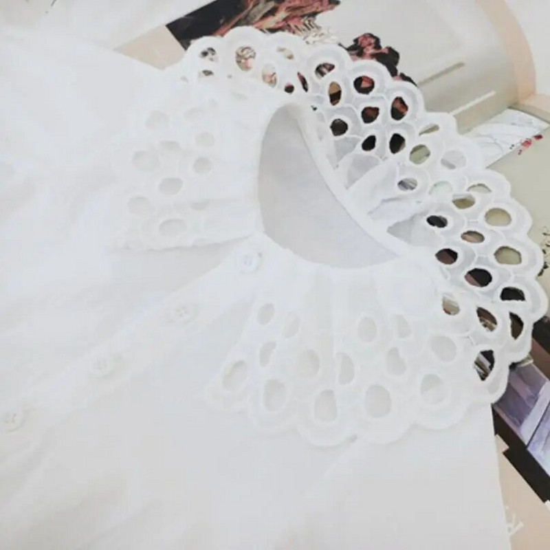 Toamnă, primăvară, școală pentru bebeluși, fetițe, bluză din dantelă albă, cămașă pentru copii, haine pentru copii, cu mânecă lungă din bumbac, topuri și bluze pentru fete