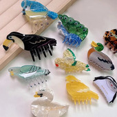 2023 Cartoon Birds Owl Acetate Hair Claws Crab Hair Clips Δημιουργικά μοντέρνα γυναίκες Πολυτελή κλιπ για καβούρι Αξεσουάρ μαλλιών με κλιπ αλογοουράς