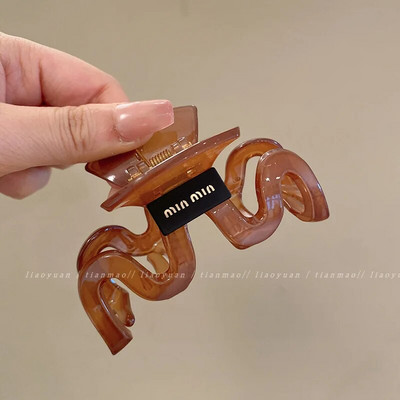 Κορεάτικο θηλυκό ακρυλικό διαφανές ζελέ με πιάσιμο κλιπ Μαλλιά Καβούρι Πλεξούδα Αλογοουρά Νύχι Γλυκό θηλυκό κλιπ μαλλιών Αξεσουάρ μαλλιών