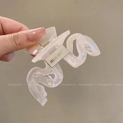 Κορεάτικο θηλυκό ακρυλικό διαφανές ζελέ με πιάσιμο κλιπ Μαλλιά Καβούρι Πλεξούδα Αλογοουρά Νύχι Γλυκό θηλυκό κλιπ μαλλιών Αξεσουάρ μαλλιών