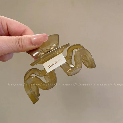 Κορεάτικο θηλυκό ακρυλικό διαφανές ζελέ με πιάσιμο κλιπ Μαλλιά Καβούρι Πλεξούδα Αλογοουρά Νύχι Γλυκό θηλυκό κλιπ μαλλιών Αξεσουάρ μαλλιών