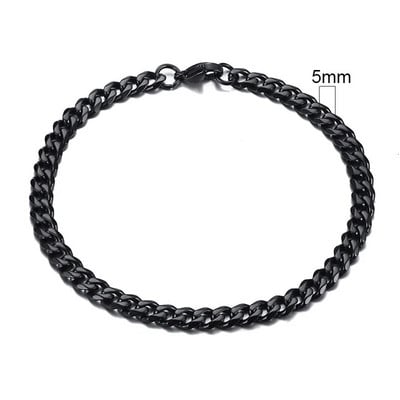 Vnox 3-11mm Chunky Miami Curb Chain Narukvica za muškarce, Kubanski lančić od nehrđajućeg čelika Narukvica Klasični Punk teški muški nakit
