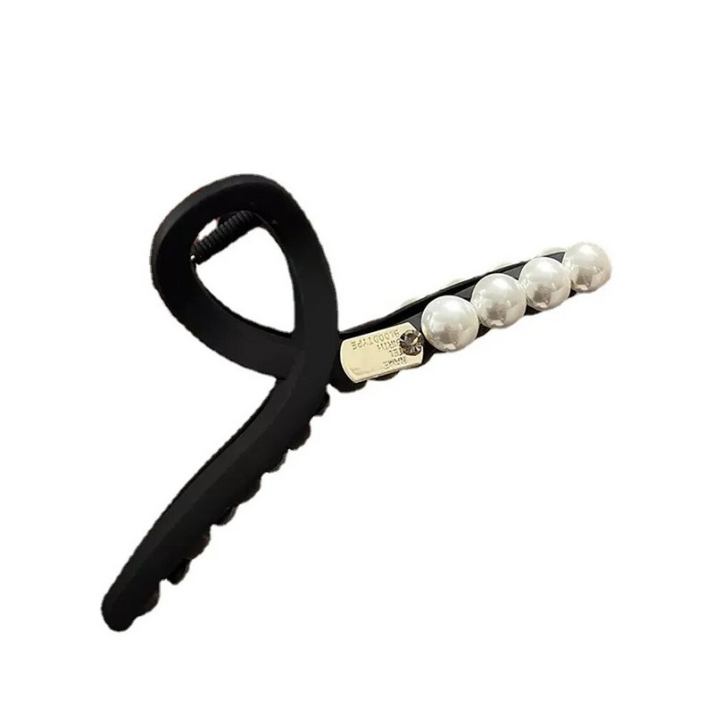 Κομψές απομίμηση μαργαριταρένιων νυχιών τρίχας Γυναικείο γεωμετρικό κλιπ μαλλιών Στερεό στιβαρό κράτημα, αντιολισθητικό κλιπ μπανάνας για λεπτή τρίχα φουρκέτα καρχαρία