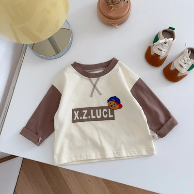 Βρεφικά κορίτσια Αγόρια Μακρυμάνικο μπλουζάκι Παιδική στάμπα κινουμένων σχεδίων Top Tees 2023 Άνοιξη Φθινόπωρο με πάτο Παιδικά βαμβακερά ρούχα casual