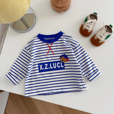 Βρεφικά κορίτσια Αγόρια Μακρυμάνικο μπλουζάκι Παιδική στάμπα κινουμένων σχεδίων Top Tees 2023 Άνοιξη Φθινόπωρο με πάτο Παιδικά βαμβακερά ρούχα casual