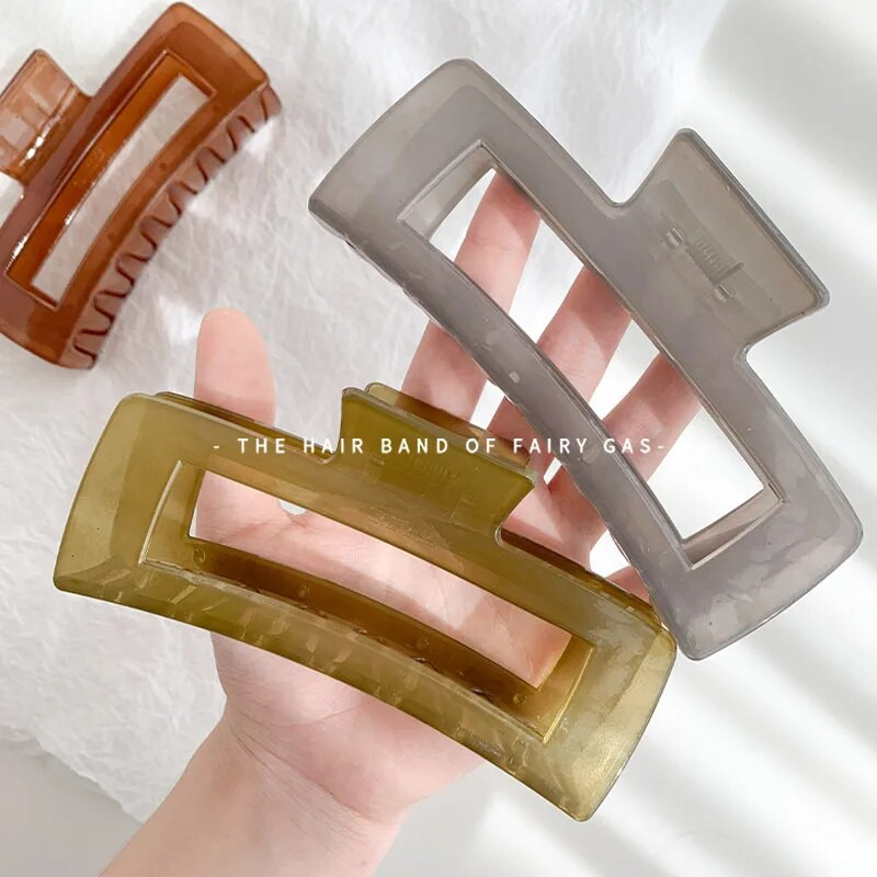 Oversize Πλαστικό Νύχι Μαλλιών για Γυναικεία Κορίτσι Κλιπ Μαλλιά Πίσω Κεφάλι Shark Clips Μεγάλο Μέγεθος Φουρκέτα Crab Barrettes Μεγάλα αξεσουάρ μαλλιών