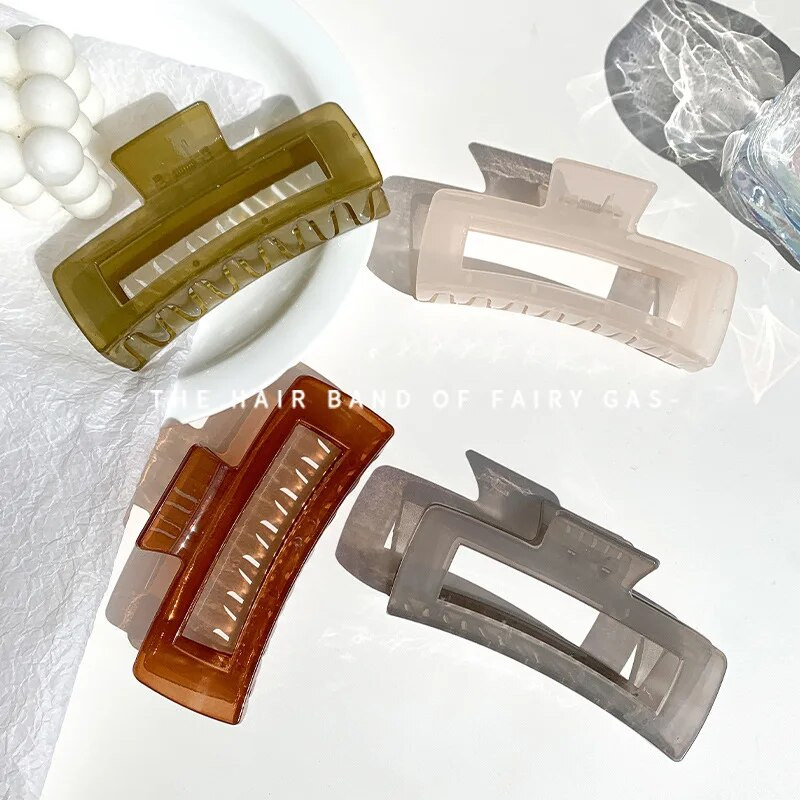 Oversize Πλαστικό Νύχι Μαλλιών για Γυναικεία Κορίτσι Κλιπ Μαλλιά Πίσω Κεφάλι Shark Clips Μεγάλο Μέγεθος Φουρκέτα Crab Barrettes Μεγάλα αξεσουάρ μαλλιών