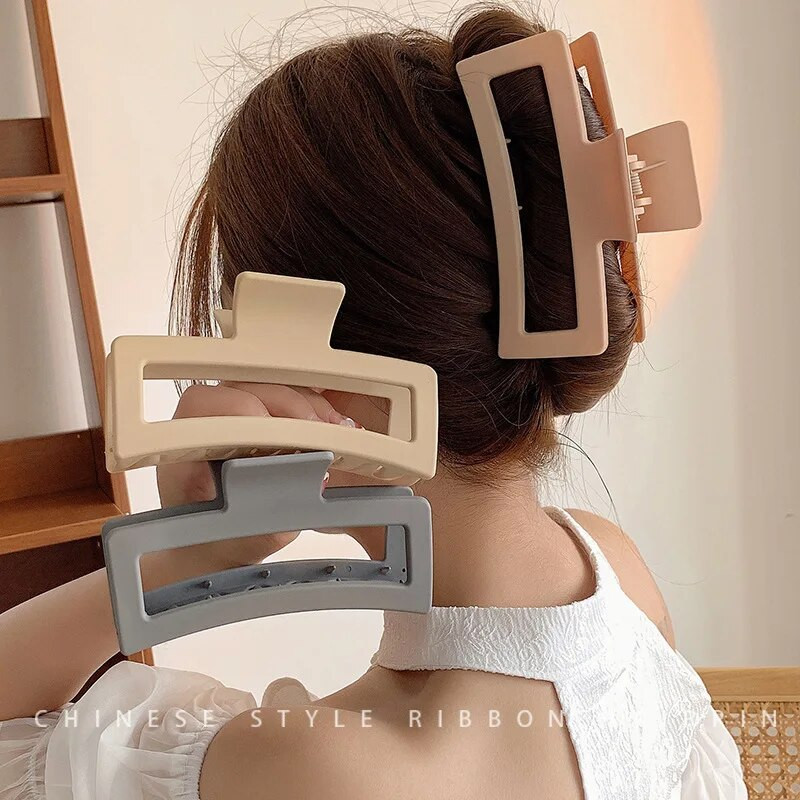 Oversize Πλαστικό Νύχι Μαλλιών για Γυναικεία Κορίτσι Κλιπ Μαλλιά Πίσω Κεφάλι Shark Clips Μεγάλο Μέγεθος Φουρκέτα Crab Barrettes Μεγάλα αξεσουάρ μαλλιών