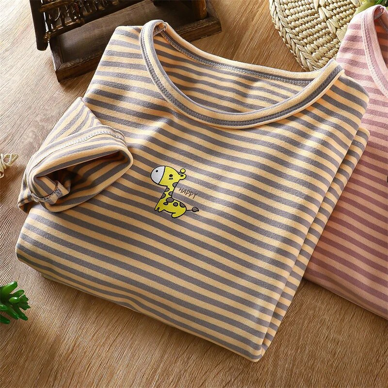 Tricou pentru copii de primăvară, toamnă, cu dungi, cu gât înalt, cu mânecă lungă, tricou, pentru băieți, fete, desene animate, ocazional, tricou pentru copii, pulover