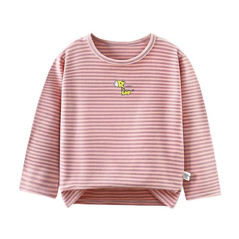 Tricou pentru copii de primăvară, toamnă, cu dungi, cu gât înalt, cu mânecă lungă, tricou, pentru băieți, fete, desene animate, ocazional, tricou pentru copii, pulover