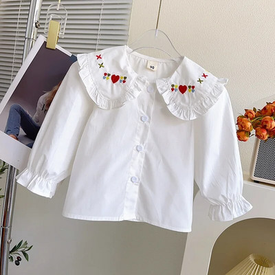 Őszi gyerek ingek új lányok sifon blúz ing hosszú ujjú tavaszi őszi gyerekruhák lányoknak való ingek tipegő blúz