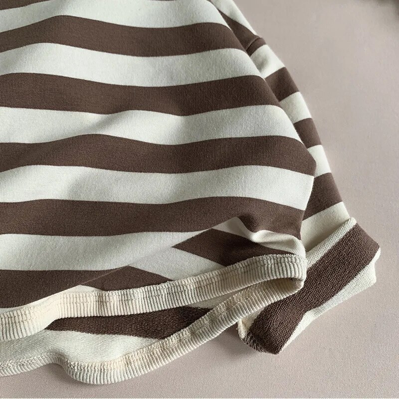 2022, primăvară, toamnă, noi, tricou casual pentru copii, tricou cu dungi pentru copii, tricou din bumbac, băieți, fete, cu mânecă lungă, topuri, haine pentru bebeluși