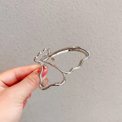 Μόδα Μεταλλικά Νύχια Μαλλιά πεταλούδας με κούφια από κράμα ψευδάργυρου Όμορφες φουρκέτες Χρυσά κλιπ για τα μαλλιά πεταλούδα Γυναικεία αξεσουάρ μαλλιών