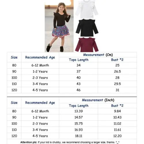 Μικρό παιδί Παιδικό Φθινόπωρο, Χειμώνας, Βρεφικό μπλουζάκι με βολάν Μακρυμάνικο μπλουζάκι Μπλουζάκι Βαμβακερά ρούχα Μονόχρωμα