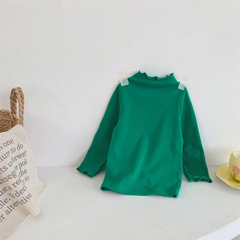 Βρεφικά μακρυμάνικα μπλουζάκια Παιδικά μπλουζάκια με μασίφ μπλουζάκια νήπιο βαμβακερό πουλόβερ 2024 Άνοιξη Φθινόπωρο Παιδικά Ρούχα Κορεατικού στιλ