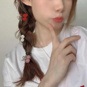1 τμχ Kids Ins Style Mini Cherry Hair Claw Kawaii Simple Candy χρώμα Ακρυλική φουρκέτα Καβούρι Δημοφιλείς γυναικείες βαρέτες BB