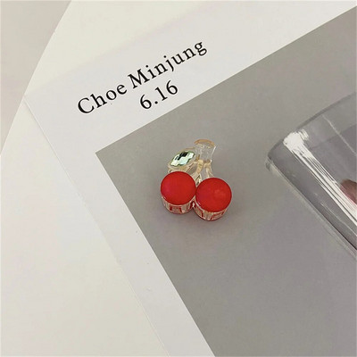 1 buc. Mini gheare de păr cireș în stil pentru copii, Kawaii, simplă, culoare bomboană, acrilic, ac de păr Crab, populare femei, barete BB