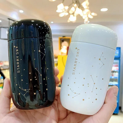 Thermos Bottle Starry Sky Mini Small Capacity Leakproof Coffee Mug 304 Stainless Steel Vacuum Flask 200ML Thermo Bottle
