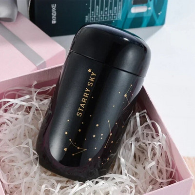 Termoso butelis Starry Sky Mini mažos talpos nepralaidus kavos puodelis 304 nerūdijančio plieno vakuuminė kolba 200 ml termo butelis