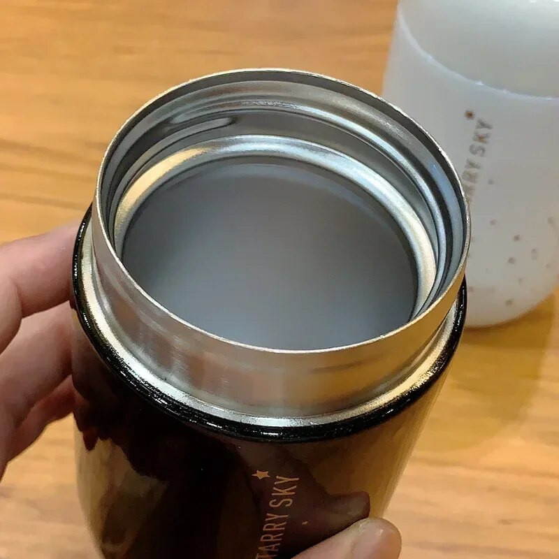 Termoso butelis Starry Sky Mini mažos talpos nepralaidus kavos puodelis 304 nerūdijančio plieno vakuuminė kolba 200 ml termo butelis