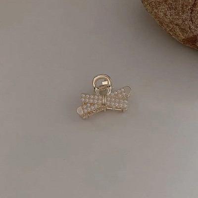 Mini Pearl Hair Claw Női Lányoknak Retro Strasszkő Virág Rák Karom Clip kis hajtűk Haj Rák Lány Haj Kiegészítők