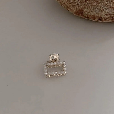 Mini Pearl Hair Claw Női Lányoknak Retro Strasszkő Virág Rák Karom Clip kis hajtűk Haj Rák Lány Haj Kiegészítők