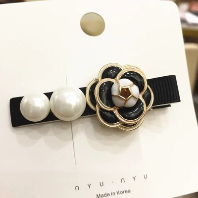 Elegáns kamélia gyöngy hajkarmok kapcsok hajfogantyúk nőknek 2021 rózsavirág strasszos akril hajkiegészítők bilincsek nagykereskedelme