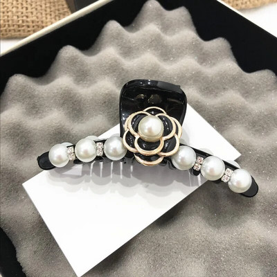 Elegáns kamélia gyöngy hajkarmok kapcsok hajfogantyúk nőknek 2021 rózsavirág strasszos akril hajkiegészítők bilincsek nagykereskedelme