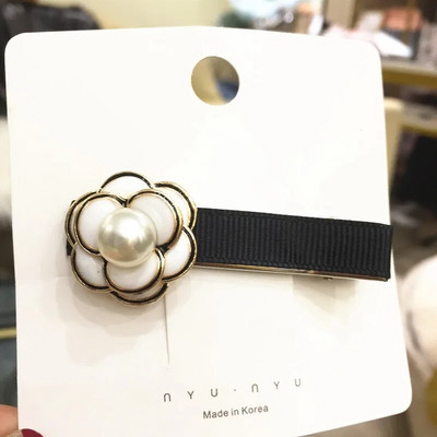 Elegáns kamélia gyöngy hajkarmok kapcsok hajfogantyúk nőknek 2021 rózsavirág strasszos akril hajkiegészítők bilincsek nagykereskedelme