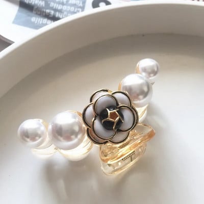 Elegáns kamélia gyöngy hajkarmok kapcsok hajfogantyúk nőknek 2021 rózsavirág strasszos akril hajkiegészítők bilincsek nagykereskedelme