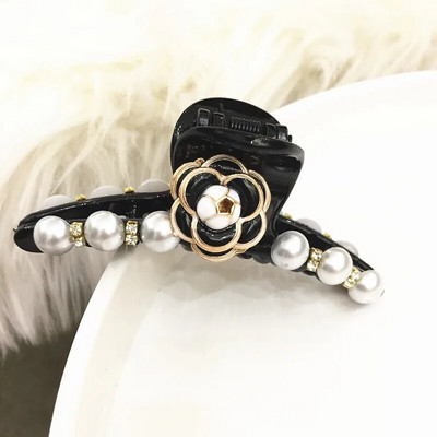 Elegáns kamélia gyöngy hajkarmok kapcsok hajfogantyúk nőknek 2021 rózsavirág strasszos akril hajkiegészítők bilincsek nagykereskedelme