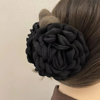 Νέα προσομοίωση Rose Flower Hair Claw Ladies Hair Clip Claw Clamp Claw Bride Wedding Beach Party Αξεσουάρ μαλλιών για γυναίκες