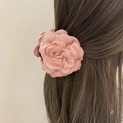 Νέα προσομοίωση Rose Flower Hair Claw Ladies Hair Clip Claw Clamp Claw Bride Wedding Beach Party Αξεσουάρ μαλλιών για γυναίκες