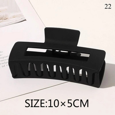Ingyenes kiszállítás Nagyméretű rák hajcsatok női cápa kapcsok matt téglalap alakú geometrikus hajkapcsok 13 cm nagy barrettes fejfedők
