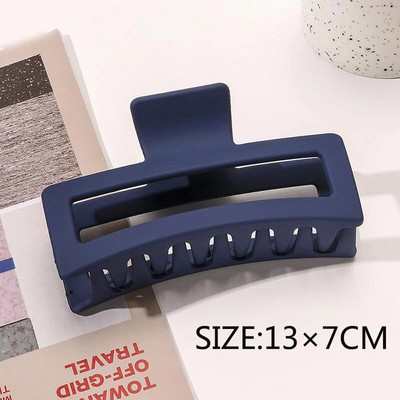 Ingyenes kiszállítás Nagyméretű rák hajcsatok női cápa kapcsok matt téglalap alakú geometrikus hajkapcsok 13 cm nagy barrettes fejfedők