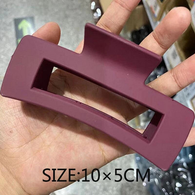 Ingyenes kiszállítás Nagyméretű rák hajcsatok női cápa kapcsok matt téglalap alakú geometrikus hajkapcsok 13 cm nagy barrettes fejfedők