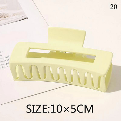 Ingyenes kiszállítás Nagyméretű rák hajcsatok női cápa kapcsok matt téglalap alakú geometrikus hajkapcsok 13 cm nagy barrettes fejfedők