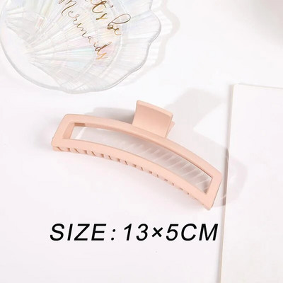 Ingyenes kiszállítás Nagyméretű rák hajcsatok női cápa kapcsok matt téglalap alakú geometrikus hajkapcsok 13 cm nagy barrettes fejfedők