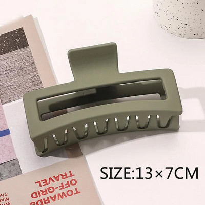 Ingyenes kiszállítás Nagyméretű rák hajcsatok női cápa kapcsok matt téglalap alakú geometrikus hajkapcsok 13 cm nagy barrettes fejfedők