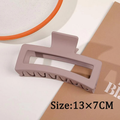 Ingyenes kiszállítás Nagyméretű rák hajcsatok női cápa kapcsok matt téglalap alakú geometrikus hajkapcsok 13 cm nagy barrettes fejfedők