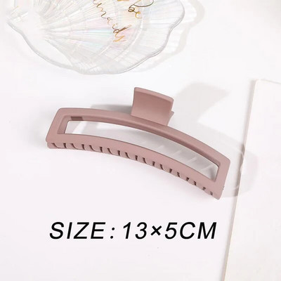 Ingyenes kiszállítás Nagyméretű rák hajcsatok női cápa kapcsok matt téglalap alakú geometrikus hajkapcsok 13 cm nagy barrettes fejfedők