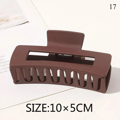 Ingyenes kiszállítás Nagyméretű rák hajcsatok női cápa kapcsok matt téglalap alakú geometrikus hajkapcsok 13 cm nagy barrettes fejfedők