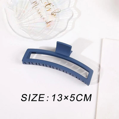 Ingyenes kiszállítás Nagyméretű rák hajcsatok női cápa kapcsok matt téglalap alakú geometrikus hajkapcsok 13 cm nagy barrettes fejfedők