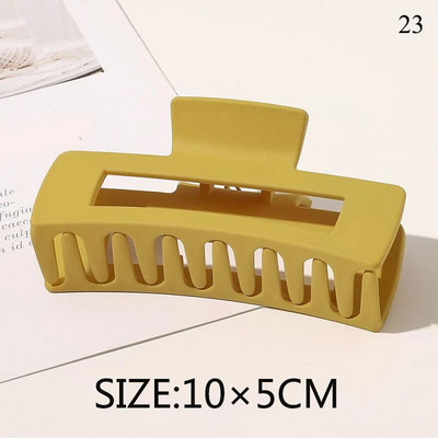 Ingyenes kiszállítás Nagyméretű rák hajcsatok női cápa kapcsok matt téglalap alakú geometrikus hajkapcsok 13 cm nagy barrettes fejfedők