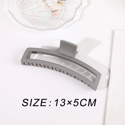 Ingyenes kiszállítás Nagyméretű rák hajcsatok női cápa kapcsok matt téglalap alakú geometrikus hajkapcsok 13 cm nagy barrettes fejfedők